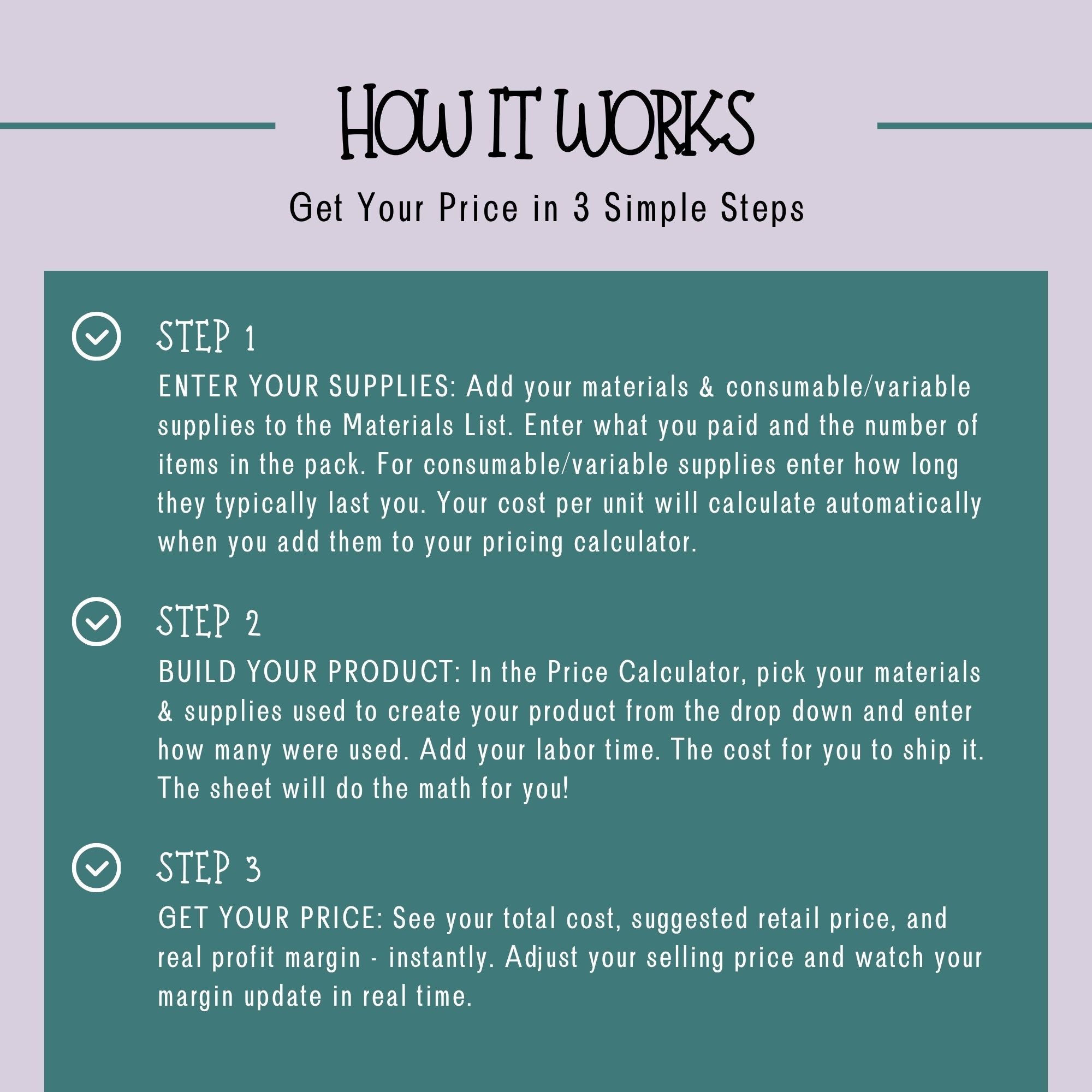 Craft Business Pricing Spreadsheet | Google Sheets Calculator (Digital Download)